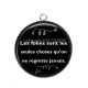 Pendentif Cabochon Argent - les folies sont les seules choses qu'on ne regrette jamais