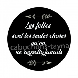 les folies sont les seules choses qu'on ne regrette jamais