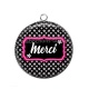 Pendentif Cabochon Argent - merci