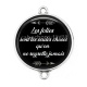 Connecteur Cabochon Argent - les folies sont les seules choses qu'on ne regrette jamais