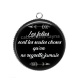Pendentif Cabochon Argent - les folies sont les seules choses qu'on ne regrette jamais