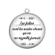 Pendentif Cabochon Argent - les folies sont les seules choses qu'on ne regrette jamais