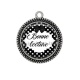 Pendentif Cabochon Argent - bonne lecture