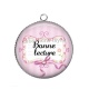 Pendentif Cabochon Argent - bonne lecture