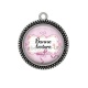 Pendentif Cabochon Argent - bonne lecture