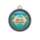 Pendentif Cabochon Argent - bonne lecture