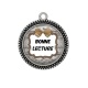 Pendentif Cabochon Argent - bonne lecture