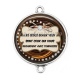 Connecteur Cabochon Argent - les seuls beaux yeux sont ceux qui vous regardent avec tendresse
