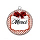 Pendentif Cabochon Argent - merci