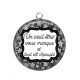Pendentif Cabochon Argent - un seul être vous manque et tout est dépeuplé