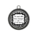 Pendentif Cabochon Argent - un seul être vous manque et tout est dépeuplé