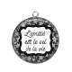 Pendentif Cabochon Argent - l'amitié est le sel de la vie