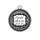 Pendentif Cabochon Argent - l'amitié est le sel de la vie