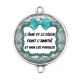 Connecteur Cabochon Argent - l'âme et le coeur dont l'amitié et non les paroles