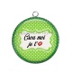 Pendentif Cabochon Argent - croa moi je t'aime