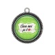 Pendentif Cabochon Argent - croa moi je t'aime