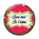 Cabochon Verre - croa moi je t'aime