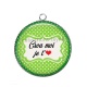 Pendentif Cabochon Argent - croa moi je t'aime