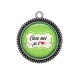 Pendentif Cabochon Argent - croa moi je t'aime