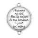 Connecteur Cabochon Argent - personne ne doit être la raison 