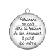 Pendentif Cabochon Argent - personne ne doit être la raison 