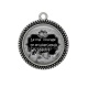 Pendentif Cabochon Argent - le vrai courage ne se laisse jamais abattre