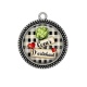 Pendentif Cabochon Argent - coeur d'artichaut