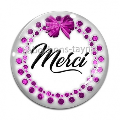 Cabochon Verre - merci