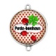 Connecteur Cabochon Argent - porte bonheur