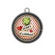 Pendentif Cabochon Argent - coeur d'artichaut