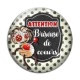 Cabochon Verre - attention briseuse de coeur
