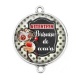 Connecteur Cabochon Argent - attention briseuse de coeur