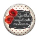 Cabochon Verre - gentil coquelicots mesdames