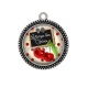 Pendentif Cabochon Argent - le temps des cerises