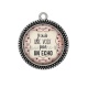 Pendentif Cabochon Argent - je suis une voix pas un écho