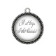 Pendentif Cabochon Argent - il est temps d'être heureux