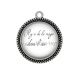 Pendentif Cabochon Argent - il y a de la magie dans l'air