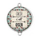 Connecteur Cabochon Argent - créer c'est oser