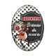 Cabochon Résine Ovale - attention briseuse de coeurs