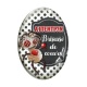 Cabochon Verre Ovale - attention briseuse de coeurs