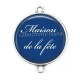 Connecteur Cabochon Argent - maison de la fête
