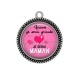 Pendentif Cabochon Argent - quand je serai grande je serai maman
