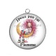 Pendentif Cabochon Argent - j'peux pas j'ai flemme