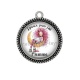 Pendentif Cabochon Argent - j'peux pas j'ai flemme