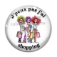 Cabochon Verre - j'peux pas j'ai shopping