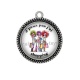 Pendentif Cabochon Argent - j'peux pas j'ai shopping