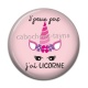 Cabochon Résine - j'peux pas j'ai licorne