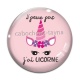 Cabochon Verre - j'peux pas j'ai licorne