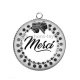 Pendentif Cabochon Argent - merci