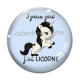 Cabochon Verre - j'peux pas j'ai licorne